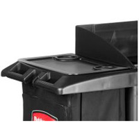 Executive Compact Housekeeping Cart, 49" x 22" x 50", Plastic, Black JD646 | Waymarc Industries Inc