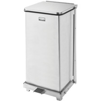 Defenders&reg; Square Step Can with Liner, Stainless Steel, 6.5 US gal. Capacity Waymarc Industries Inc