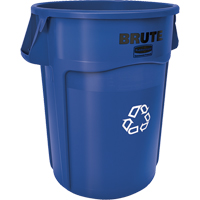 Contenants ronds pour le recyclage BRUTE, Vrac, Plastique, 44 gal. US Waymarc Industries Inc