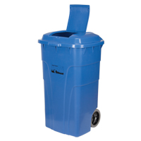 Roll Out Recycling Bin, Curbside, Polyethylene, 65 US gal. Waymarc Industries Inc