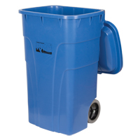Roll Out Recycling Bin, Curbside, Polyethylene, 65 US gal. Waymarc Industries Inc
