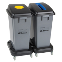 Recycling & Waste Receptacle Dolly, Polypropylene, Black, Fits: 17-1/4" x 12-1/2" Waymarc Industries Inc
