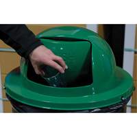 Drum Waste Disposal Top, Dome Lid, Metal, Fits Container Size: 23-1/2" Dia. Waymarc Industries Inc