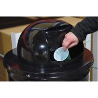 Drum Waste Disposal Top, Dome Lid, Metal, Fits Container Size: 23-1/2" Dia. Waymarc Industries Inc