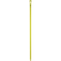 Ultra Hygiene Handle, Broom/Scraper/Squeegee, Yellow, Ergonomic, 59" L Waymarc Industries Inc