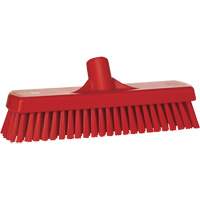 Deck & Wall Scrub Brush, Stiff Bristles, 12", Polyester, Red Waymarc Industries Inc