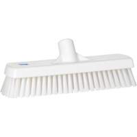 Deck & Wall Scrub Brush, Stiff Bristles, 12", Polyester, White Waymarc Industries Inc