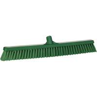 Combo Bristle Push Broom, Coarse/Fine Bristles, 24", Polyester, Green Waymarc Industries Inc