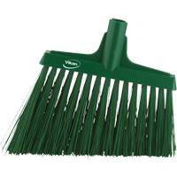 Angle Broom Head, X-Coarse Bristles, 12", Polyester, Green Waymarc Industries Inc