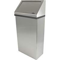 Poubelle murale, Acier inoxydable, 13,2 gal. US Waymarc Industries Inc