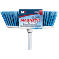 Flat Magnetic Indoor Broom with Handle, 48" Long JM727 | Waymarc Industries Inc