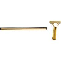Window Squeegee with Handle, 12", Rubber, Brass Frame Waymarc Industries Inc