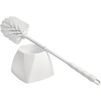 Bowl Brush with Caddy, 15-1/2" L, Polypropylene Bristles, White Waymarc Industries Inc