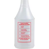 Round Spray Bottle with WHMIS Label, 24 oz. JN108 | Waymarc Industries Inc