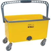 Microfibre Mop Bucket & Wringer, Strainer, 11 US Gal. (44 Quart), Yellow JN501 | Waymarc Industries Inc