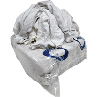 Wiping Rags, Cotton/Fleece, White, 25 lbs. JN673 | Waymarc Industries Inc