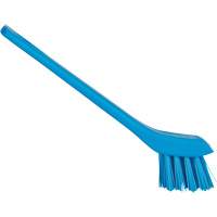 Brosse avec rebord grattoir, Soies Ferme, Longueur de 6", Bleu Waymarc Industries Inc