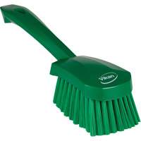 Brosse &agrave; r&eacute;curer avec manche court, Soies Doux, Longueur de 10-1/2", Vert Waymarc Industries Inc