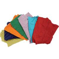 Recycled Material Wiping Rags, Cotton, Mix Colours, 25 lbs. JP783 | Waymarc Industries Inc