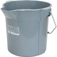 Round Bucket with Pouring Spout, 2.64 US Gal. (10.57 qt.) Capacity, Grey JP785 | Waymarc Industries Inc
