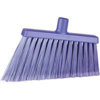 Angle Head Broom, Stiff/Split Bristles, 11-2/5", Polyester/Polypropylene/PVC/Synthetic, Purple JP825 | Waymarc Industries Inc