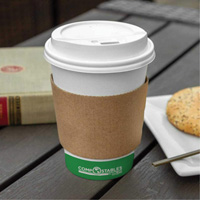 Kraft Coffee Cup Sleeves, Paper, 12 oz. - 20 oz., Brown JP924 | Waymarc Industries Inc