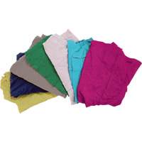 Recycled Material Wiping Rags, Cotton, Mix Colours, 10 lbs. JQ107 | Waymarc Industries Inc