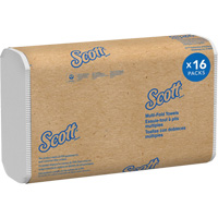Scott<sup>®</sup> 100% Recycled Fiber Multifold Paper Towels, 1 Ply, 9-2/5" L x 9-1/5" W, 250 /Pack JQ121 | Waymarc Industries Inc