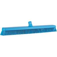 Heavy-Duty Push Broom, Fine/Stiff Bristles, 24", Blue JQ213 | Waymarc Industries Inc