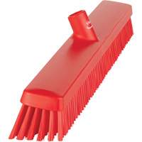 Heavy-Duty Push Broom, Fine/Stiff Bristles, 24", Red JQ214 | Waymarc Industries Inc