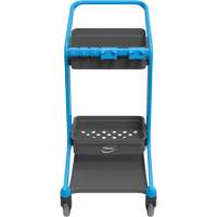 HyGo Mobile Cleaning Station, 30.7" x 20.9" x 40.6", Plastic/Stainless Steel, Blue JQ264 | Waymarc Industries Inc