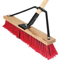 Push Broom with Braced Handle, 18", Medium, PVC Bristles Waymarc Industries Inc