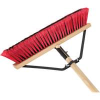 Push Broom with Braced Handle, 18", Medium, PVC Bristles Waymarc Industries Inc