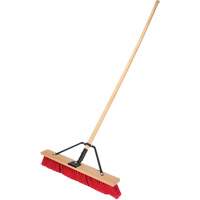 Push Broom with Braced Handle, 24", Medium, PVC Bristles Waymarc Industries Inc