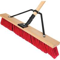 Push Broom with Braced Handle, 24", Medium, PVC Bristles Waymarc Industries Inc
