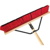 Push Broom with Braced Handle, 24", Medium, PVC Bristles Waymarc Industries Inc