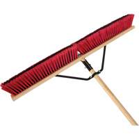 Push Broom with Braced Handle, 36", Medium, PVC Bristles Waymarc Industries Inc