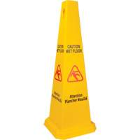 Wet Floor Safety Cone, Bilingual with Pictogram Waymarc Industries Inc