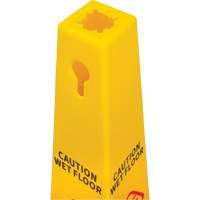 Wet Floor Safety Cone, Bilingual with Pictogram Waymarc Industries Inc