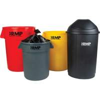 Half-Round Garbage Bin with Lid, Polyethylene, 21 US gal. Waymarc Industries Inc
