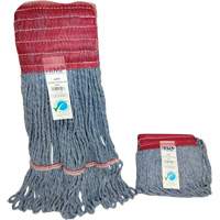 Wide-Band Mop Head, Antimicrobial/Floor Finishing/Specialty, Cotton/Rayon/Synthetic, Loop Style Waymarc Industries Inc