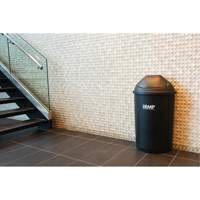 Half-Round Garbage Bin with Lid, Polyethylene, 21 US gal. Waymarc Industries Inc