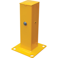 Tubular Post for Guard Rail, 5" W x 18" H, Yellow KA098 | Waymarc Industries Inc