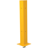 Tubular Post for Guard Rail, 5" W x 42" H, Yellow KA099 | Waymarc Industries Inc