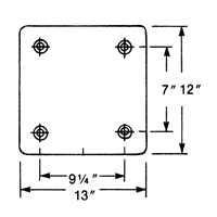 Butoirs de quai en caoutchouc moul&eacute;s, Caoutchouc, 13" la x 4" p x 12" h Waymarc Industries Inc