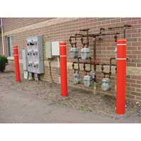 Polyethylene Bollard Covers, 6-5/8" Dia. x 72" L, Red Waymarc Industries Inc
