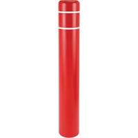 Polyethylene Bollard Covers, 4-1/2" Dia. x 64" L, Red Waymarc Industries Inc