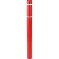 Polyethylene Bollard Covers, 6-5/8" Dia. x 72" L, Red Waymarc Industries Inc