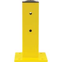 Single Guard Rail Post, Steel, 5" L x 17" H, Safety Yellow KI246 | Waymarc Industries Inc