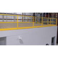 Mezzanine Safety Gate, 68-1/2" L x 42" H, 80-1/16" Raised, Yellow Waymarc Industries Inc